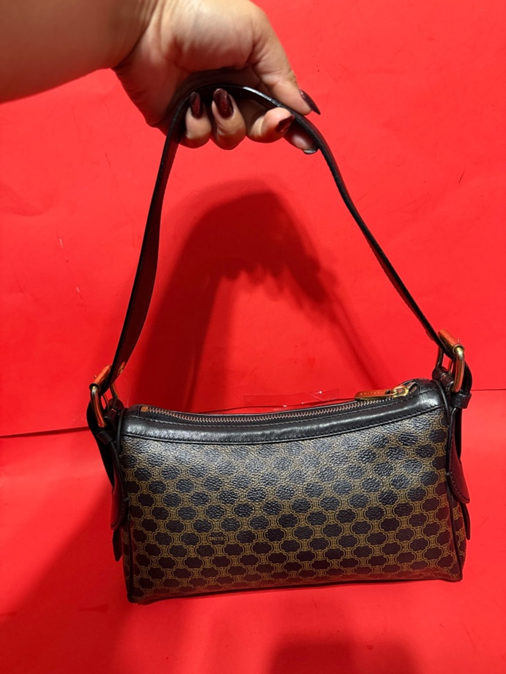 🛑SOLD🛑CELINE Macadam Pattern Shoulder Bag - Picture 3 of 12